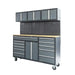 TMG Industrial Pro Series 72” 11-Drawer Workstation Cabinet Combo with Pegboard, 1” Wood Benchtop, TMG-WBC73