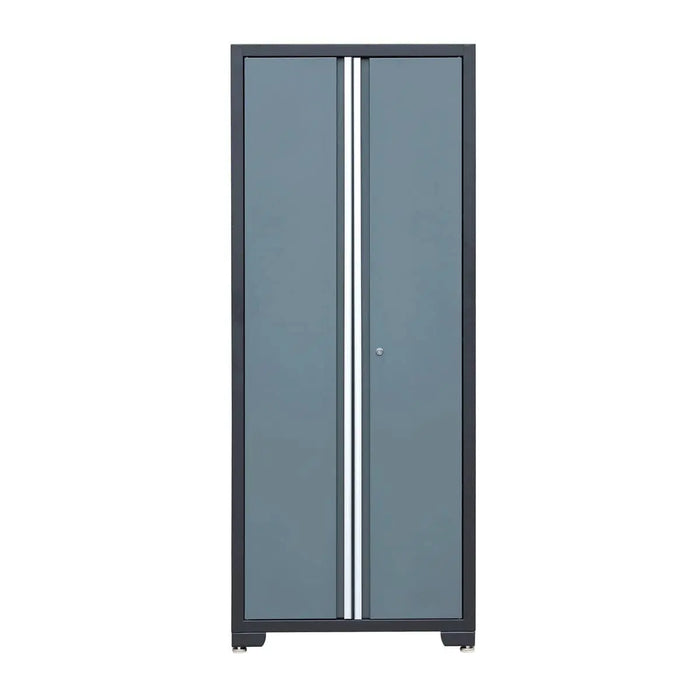 TMG Industrial Pro Series 9-Piece Garage Storage Cabinet Combo Set w/Rolling Cabinet, Rubber Wood Tabletop, Recessed Aluminum Handles, TMG-GCC09B