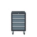 TMG Industrial Pro Series 9-Piece Garage Storage Cabinet Combo Set w/Rolling Cabinet, Rubber Wood Tabletop, Recessed Aluminum Handles, TMG-GCC09B