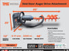 TMG Industrial Skid Steer Post Hole Auger Drive Attachment, 12” Diameter Auger, 48” Drilling Depth, Standard Flow, TMG-SAG12