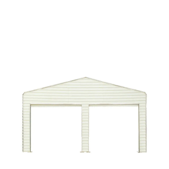 TMG Industrial Steel Carport Add-On Package Kit, Front Wall w/Roll Up Doors & Back Wall, TMG-CP2000-RD110 (Not available for online purchase)