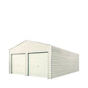 Stalen carport uitbreidingspakket, voorwand met roldeuren en achterwand, TMG-CP2000-RD110 (niet meer leverbaar)