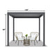 TMG LIVING 10' x 10' Aluminum Louver Roof Slatted Pergola, Manual Adjustable Louver Blades, TMG-LPG10