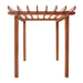 TMG LIVING 10' x 10' Wood Grain Aluminum Pergola, TMG-LPA10