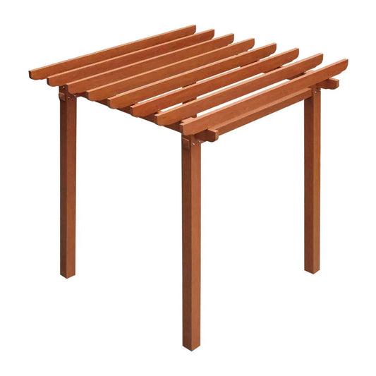 TMG LIVING 10' x 10' Wood Grain Aluminum Pergola, TMG-LPA10