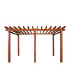 TMG LIVING 10' x 20' Wood Grain Aluminum Pergola, TMG-LPA20