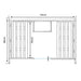 TMG LIVING Outdoor White Pine Barrel Sauna, Three Person, Tempered Glass Door, TMG-LSN41