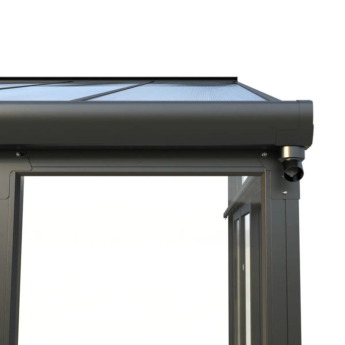 10’ x 14’ Wall Mounted Sunroom, Lean-To Patio Cover Solarium with Crystal Clear Walls TMG-LPC14 - TMG Industrial