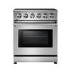 TMG Living Kitchen 30" vrijstaande elektrische heteluchtoven van roestvrij staal, zwarte gepolijste keramische kookplaat, TMG-HRE30