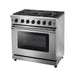 TMG Living Kitchen 36” Freestanding Gas Convection Range, Commercial Convection Fan, 3-Layered Glass Window, 9000-18500 BTU, TMG-HRG36