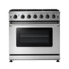 TMG Living Kitchen 36" vrijstaande gasconvectieoven, commerciële convectieventilator, 3-laags glazen venster, 9000-18500 BTU, TMG-HRG36