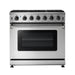 TMG Living Kitchen 36” Freestanding Gas Convection Range, Commercial Convection Fan, 3-Layered Glass Window, 9000-18500 BTU, TMG-HRG36