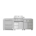 TMG Living Kitchen Pro Series 7-Piece Stainless Steel Modular Outdoor Kitchen Suite Set, 35” Refrigerator Cabinet, 32” BBQ, 4-Burner Gas Grill, Sink, Side Burner, Corner Cabinet, Pizza Oven, TMG-LKS12