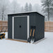 8’ x 9’ Galvanized Metal Pent Shed w/Skylight, 29 GA Corrugated Metal, 80" Peak Ceiling, TMG-MS0809P - TMG Industrial
