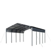 Metalen schuur/carport van 6 x 6 meter, open zijwanden van 3 meter, 37 vierkante meter, golfplaten van 27 gauge, TMG-MSC2020