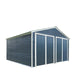 TMG Industrial 20’ x 20’ Metal Garage Shed with 9' High Double Front Doors, 13' Peak Height, Side Entry Door, 400 Sq-Ft Floor Space, TMG-MS2020