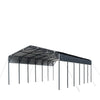Metalen schuur/carport van 6 x 9 meter, open zijwanden van 3 meter, 56 vierkante meter, golfplaten van 27 gauge, TMG-MSC2030