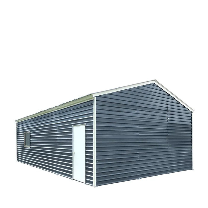 TMG Industrial 20’ x 30’ Metal Garage Shed with 9' High Double Front Doors, 13’ Peak Height, Side Entry Door, 600 Sq-Ft Floor Space, TMG-MS2030