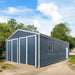 TMG Industrial 20’ x 30’ Metal Garage Shed with 9' High Double Front Doors, 13’ Peak Height, Side Entry Door, 600 Sq-Ft Floor Space, TMG-MS2030
