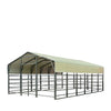 20' x 30' veestal met panelen, metalen constructie, 7' zijwandhoogte, 5' stalpaneelhoogte, 600 sq-ft, 27 GA golfplaten, TMG-MS2030LC