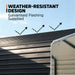 3.6 x 6 m Metal Shed Carport with 2.4 m Open Sidewalls, 2.9 m Peak Height, TMG-MSC1220 TMG Industrial
