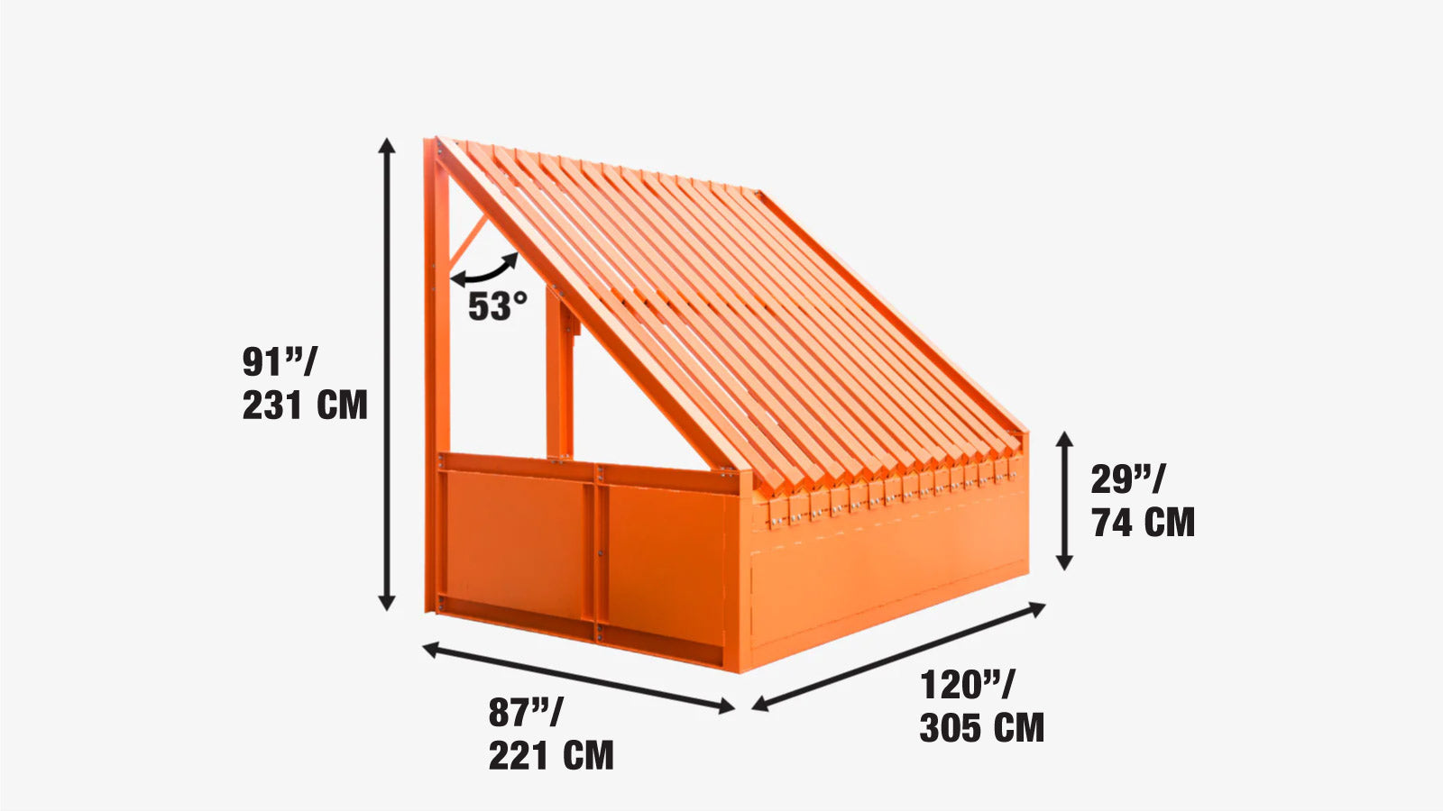 3 meter lange, robuuste Grizzly Rock-scherm met verstelbare dekstangen, draagvermogen van 2268 kg (TMG-RS10)-specifications-image