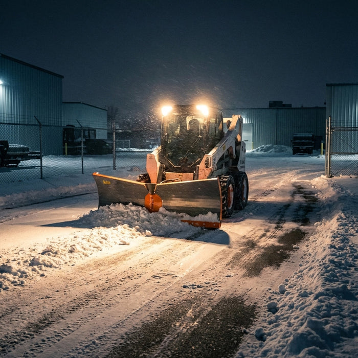 10’ U/V Angle Blade Snowplow, Reversible Rubber Edges, 6 Positions, Category 1 & 2 Hookups, 3-Point Hitch, 40-90 HP Tractors, TMG-SP10V TMG Industrial