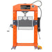 TMG Industrial 100 Ton Capacity Hydraulic Shop Press, Heavy Duty Pressing, Protective Grid Guard, Fully Welded H-Frame, Air & Manual Dual Operation, TMG-SP100
