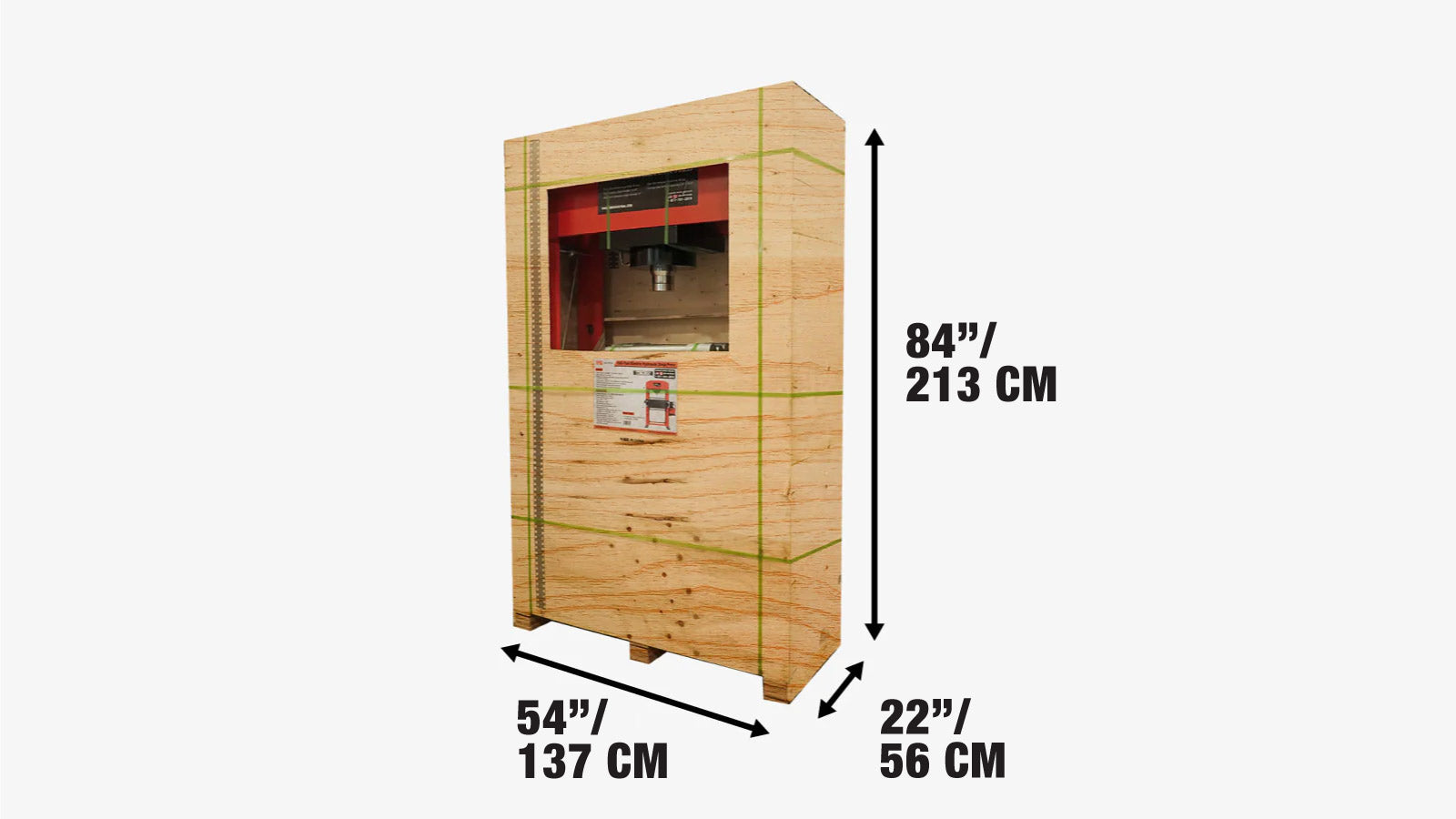 150 Ton Electric Hydraulic Shop Press, 8500 PSI Heavy Duty Pressing, TMG-SP150-shipping-info-image