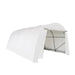 TMG Industrial 12’ x 20’ Car Shelter w/Rounded Roof & Heavy-Duty 11 OZ PE Fabric Cover, Galvanized Steel Frame, Fabric front roll-up door, TMG-ST1220R