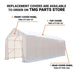 TMG Industrial 15’ x 35’ RV/Motorhome Storage Shelter, 17 oz PVC Fabric Cover, Front Roll-Up Door, Enclosed Rear Wall, 3-Layer Galvanized Steel Frame, 10’ Straight Sidewalls, TMG-ST1535