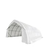 Opslagloods met boogvormige wanden, puntdak, 6 x 9 meter, zware 17 oz PVC-afdekking en doorrijdeuren, TMG-ST2031PV (voorheen ST2030PV)