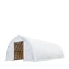 TMG-ST4081E 40' x 80' Peak Ceiling Storage Shelter, Single Truss, 11oz PE Cover, 13' W x 16' H Wide Open Door on Two End Walls (Discontinued)