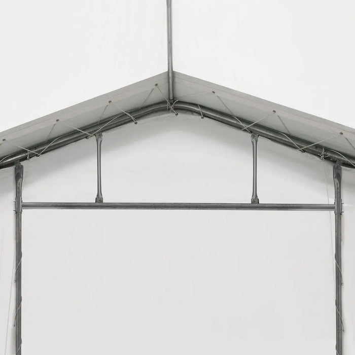TMG-ST4081V 40' x 80' Peak Ceiling Storage Shelter, Single Truss, 17oz Commercial Grade PVC Cover, 13' Wx 16' H Wide Open Door on Two End Walls (Discontinued)