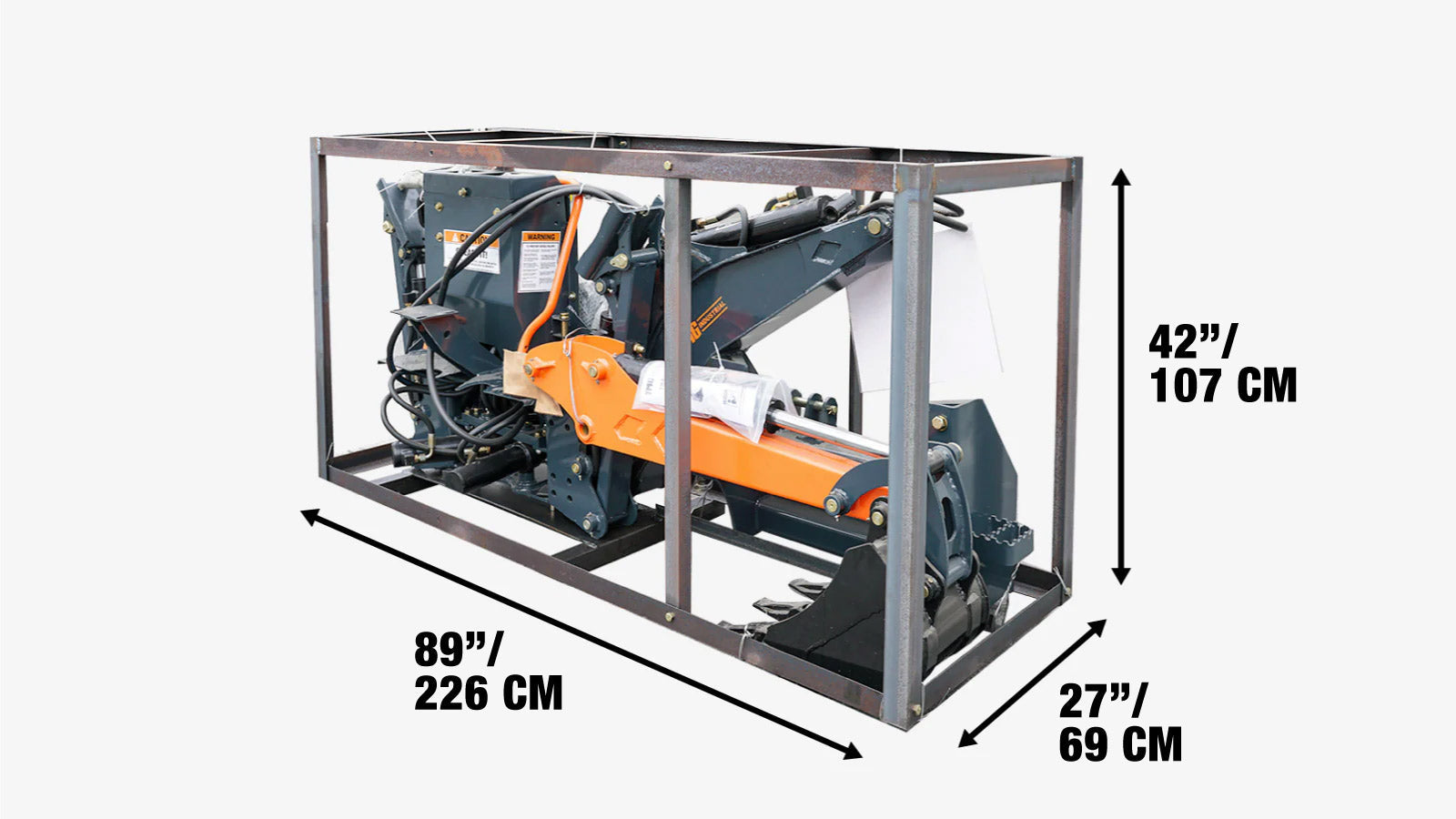 6-FT 3-punts hefinrichting zwenkgraafmachine, inclusief 12