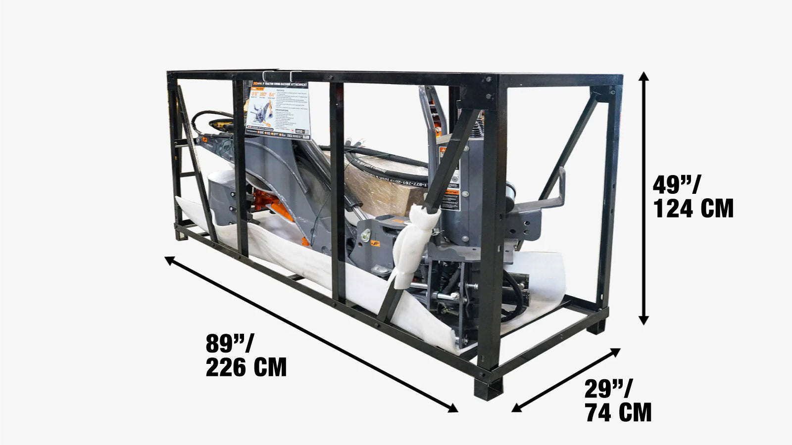 TMG 2500 mm (9’) Tractor Swing Backhoe Attachment, 180° Boom and Bucket Rotation, TMG-TBH90-shipping-info-image
