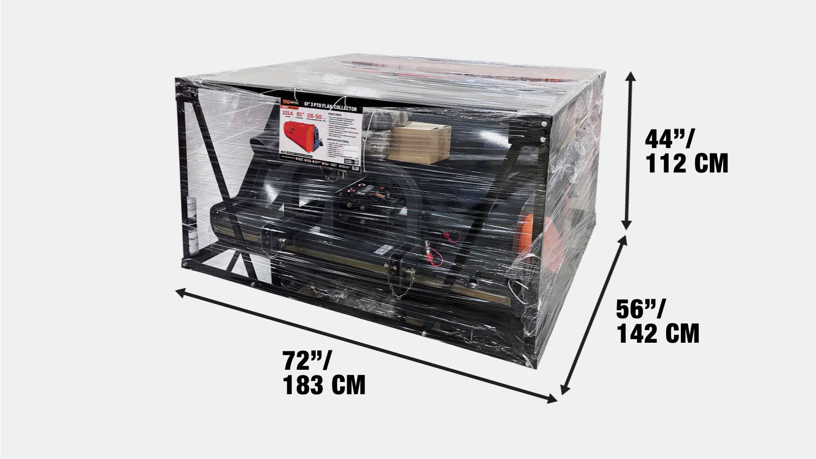 3-in-1 klepelmaaier, maaien, gras opvangen en gazon rollen, 155 cm maaibreedte, 28-50 pk tractoren, TMG-TFL60-shipping-info-image