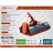 TMG Industrial 60” Side Shift Offset Flail Mower, 3-Point Hitch, 30-60 HP Tractor, PTO Drive Shaft, TMG-TFMS60