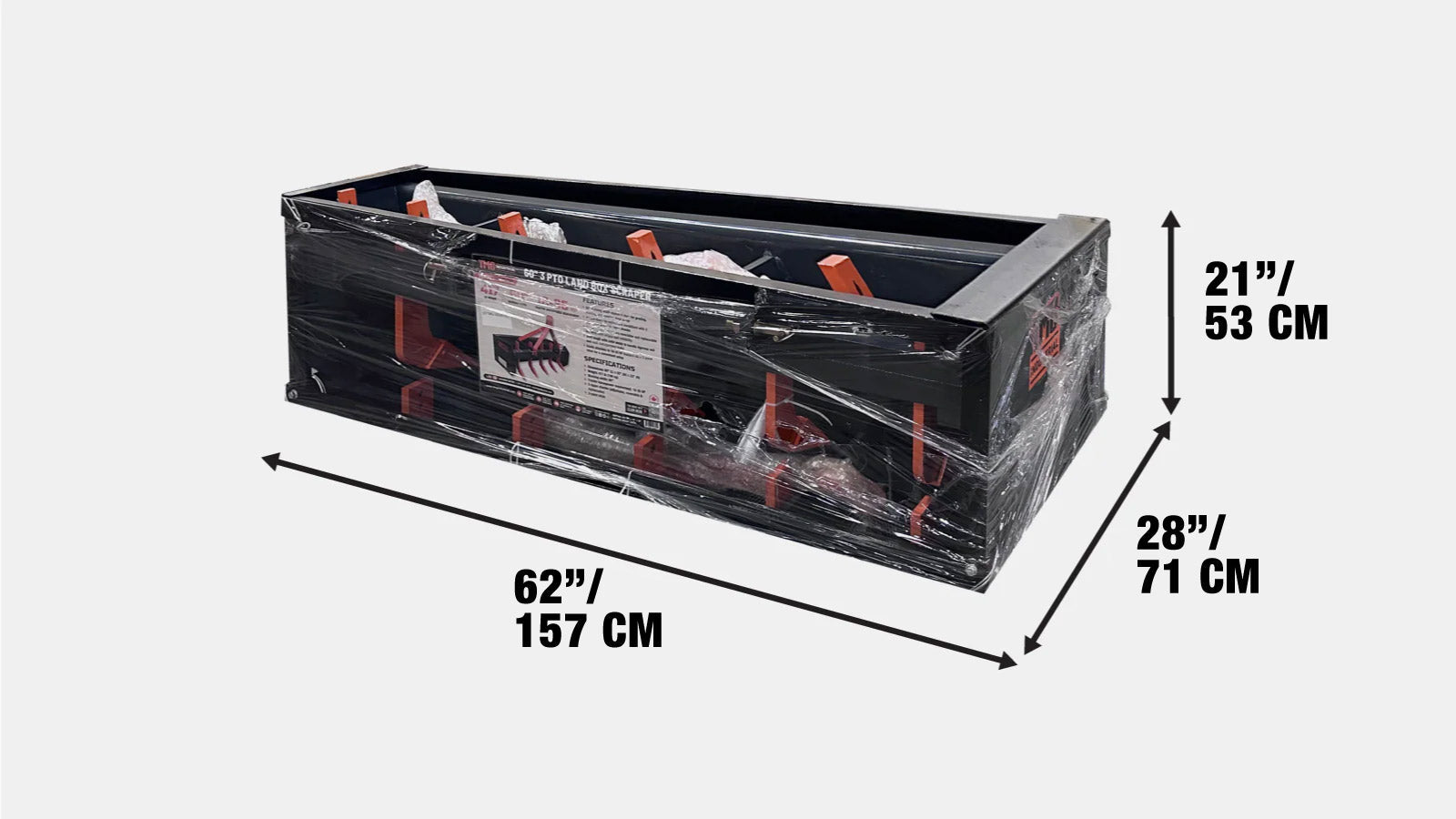 60 inch zware boxschraper met rippertanden – Geschikt voor tractoren van 18-35 pk TMG-TLS60 -shipping-info-image