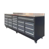 2.8m Workbench with Stainless Steel Benchtop and 20 Drawers, TMG-WB920