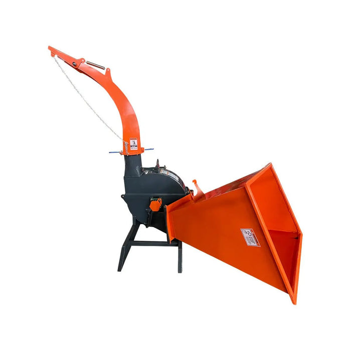 6” 3-Point Hitch Wood Chipper, Reversible/Hardened Blades, 360° Swiveling Chute, 40-80 HP Tractors, TMG-WC60