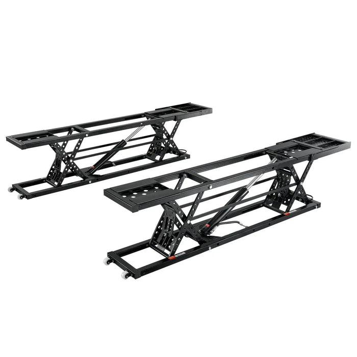 VEVOR Car Lift, 25.6" Max. Height, 5,000 LBS Capacity Portable Car Lift, with Extended-Length Plates, Heavy-duty Carbon Steel Truck Lift with 120V Power Unit, Auto Car Jack Lifts for Home Garage Shop, DOBA-ALT5000