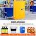 VEVOR Flammable Safety Cabinet, 45 Gal, Cold-Rolled Steel Flammable Liquid Storage Cabinet, 42.9 x 18.1 x 65.2 in Explosion Proof with 2 Adjustable Shelves 2 Manual Doors for Industrial Use, Yellow, DOBA-CF45