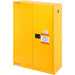 VEVOR Flammable Safety Cabinet, 45 Gal, Cold-Rolled Steel Flammable Liquid Storage Cabinet, 42.9 x 18.1 x 65.2 in Explosion Proof with 2 Adjustable Shelves 2 Manual Doors for Industrial Use, Yellow, DOBA-CF45
