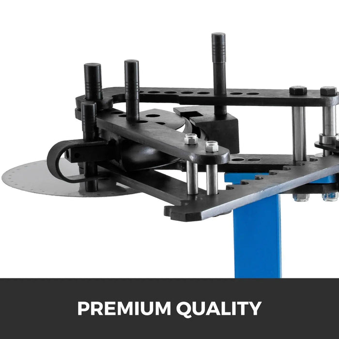 VEVOR Tube Bender Max Bending Degree 240°,Heavy Duty Metal Pipe and Tube Bender With 3 Dies, Tube Pedestal Bender 40 Up To 120 Degree, Metal Working Tools and Equipment Overall height 45", DOBA-TB120