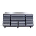 Pro Series 7-Ft 17-Drawer Workbench with Stainless Steel Top, Ball Bearing Double Slides & Casters, TMG-WB717