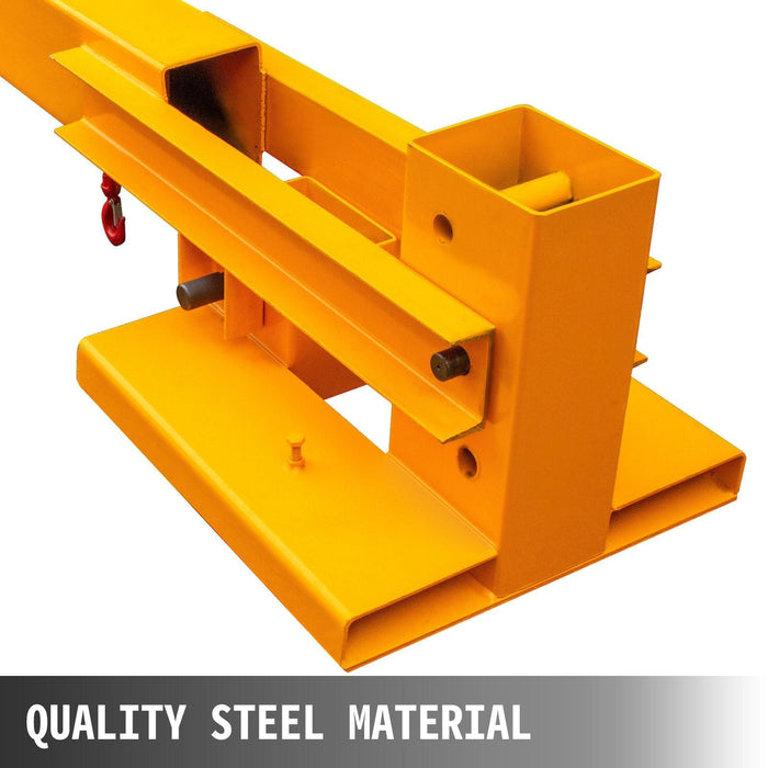 6000 lbs (3T) Forklift Mobile Crane, Truss Jib Boom with 2 Hooks, Heavy-Duty Forklift Lifting & Towing Attachment, DOBA-FC6000