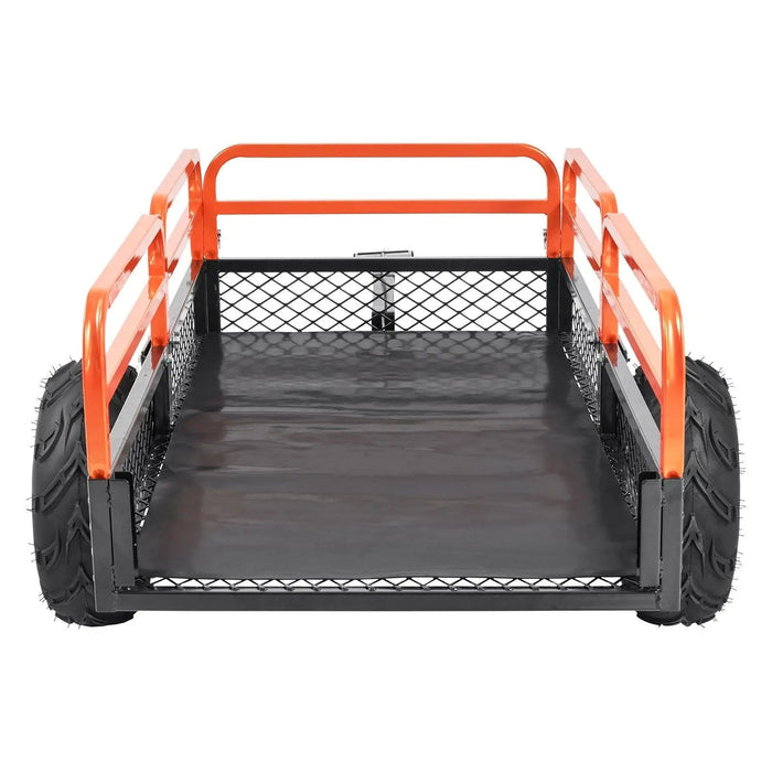 Stalen kipperaanhanger van 1500 lbs, inhoud 15 kubieke voet, afneembare zijwanden, te trekken achter maaiers/tractoren/quads, DOBA-DT1500