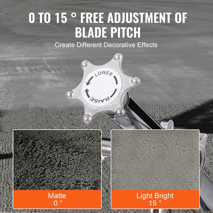 38" Walk-Behind Power Trowel, 6HP Gas-Powered Cement Finishing Machine with Float Pan Blade, DOBA-PT38