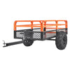 Stalen kipperaanhanger van 1500 lbs, inhoud 15 kubieke voet, afneembare zijwanden, te trekken achter maaiers/tractoren/quads, DOBA-DT1500